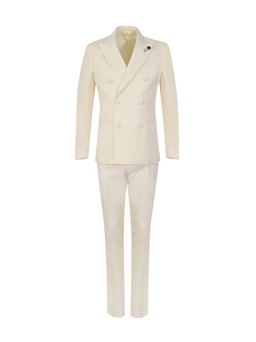 Abito doppiopetto Soiree in viscosa e seta Panna LARDINI | CN5917EI PAIF66418150